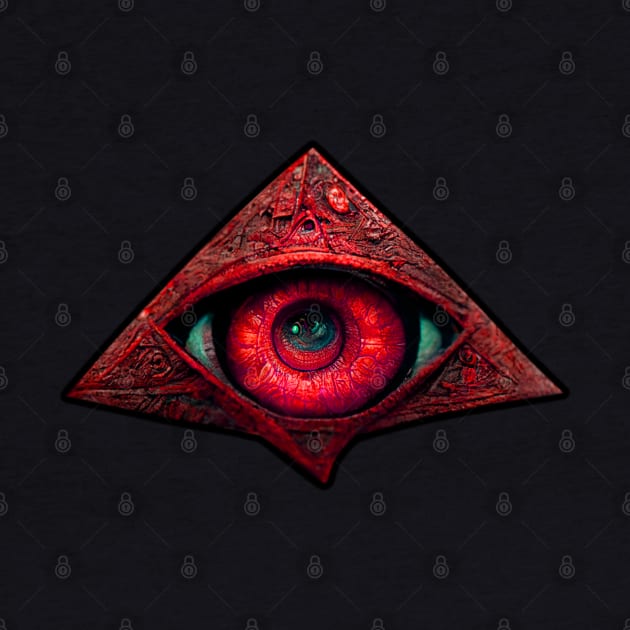 The masonic allseing eye - red by Pikantz